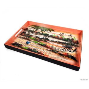 plateau en bois laque artisanat vietnam art-saigon