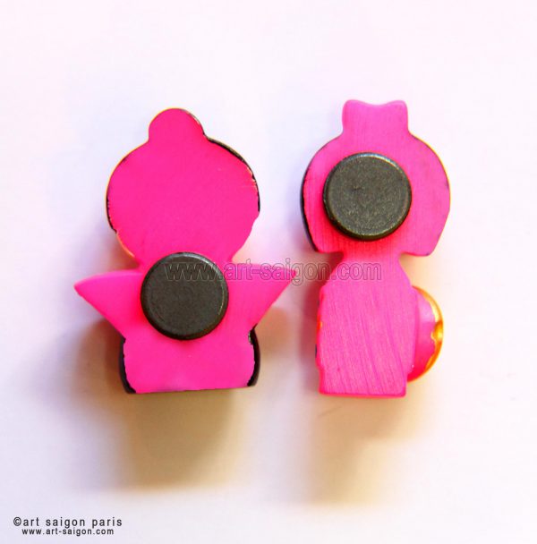 Magnets Poupées Japonaises Roses (H4cm) (réf. 7D-8222) – Image 3