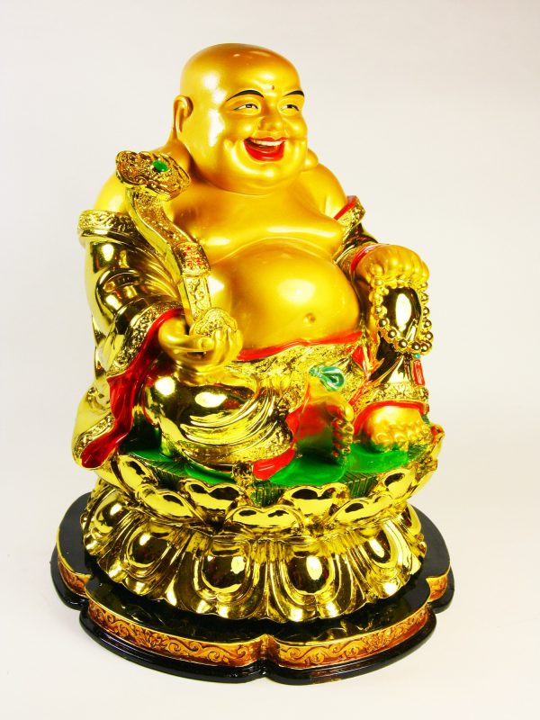Bouddha Rieur Assis (H24cm) (réf. CE1274-3) – Image 3