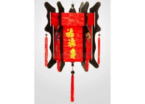 Lampion Asiatique en Bois et Soie Rouge Brodé de la ville de Hoi An au Vietnam, Lanterne Traditionnel en Tissu, Bambou et Bois |Décoration et Artisanat Asiatique - Article vendu par la Boutique Art-saigon.com
