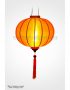 Lampion & Lanterne Asiatique en Soie, Bambou et Bois de couleur Orange de la ville Hoi An au Vietnam pour votre décoration. Article vendu par la Boutique Art-saigon.com