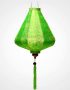 Lampion Traditionnel en Soie Vert de la ville de Hoi An au Vietnam, Lanterne Asiatique en Tissu, Bambou et Bois |Décoration et Artisanat d'Asie - Article vendu par la Boutique Art-saigon.com