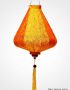 Lampion Traditionnel en Soie Orange de la ville de Hoi An au Vietnam, Lanterne Asiatique en Tissu, Bambou et Bois |Décoration et Artisanat d'Asie - Article vendu par la Boutique Art-saigon.com