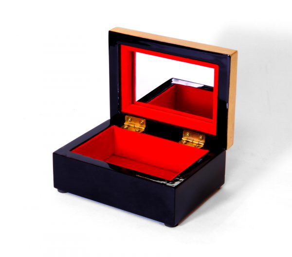 Boite à Bijoux en Bois Laqué Doré - Symbole Chinois de la Longévité (L11cm)(réf. E044) – Image 3