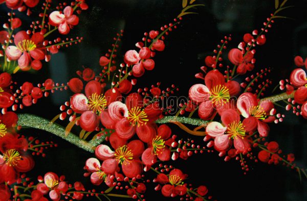Fleur de Prunier - Fond Noir (réf. 7D-8519C) – Image 3