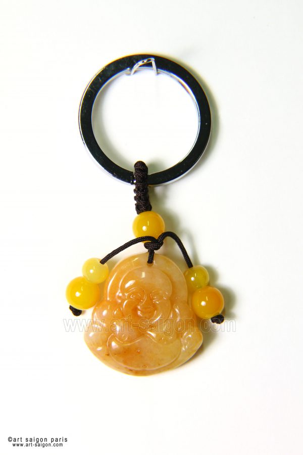 Bouddha Rieur en Pierre - Porte clé - Feng Shui (réf. 7D-8075) – Image 2