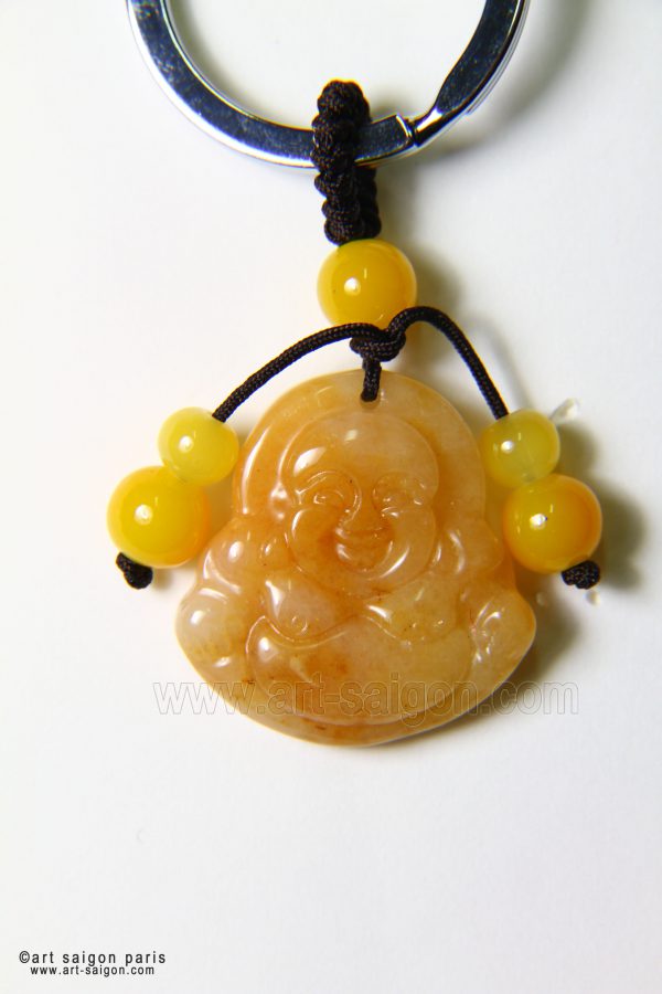 Bouddha Rieur en Pierre - Porte clé - Feng Shui (réf. 7D-8075) – Image 3