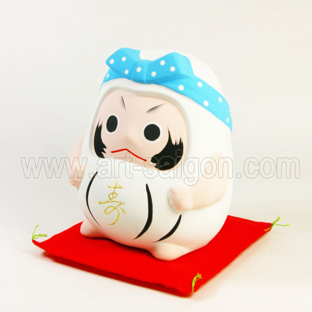 Blanc - Mini Tirelire Japonaise Daruma Mignonne, Chat Porte-Bonheur,  Ornement de Fortune, Décorations Feng Sh