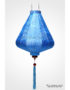 Lampion Traditionnel en Soie Bleu de la ville de Hoi An au Vietnam, Lanterne Asiatique en Tissu, Bambou et Bois |Décoration et Artisanat d'Asie - Article vendu par la Boutique Art-saigon.com