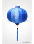 Lampion Traditionnel en Soie Bleu de la ville de Hoi An au Vietnam, Lanterne Asiatique en Tissu, Bambou et Bois |Décoration et Artisanat Asiatique - Article vendu par la Boutique Art-saigon.com
