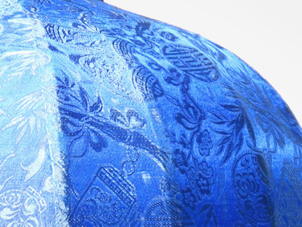lampion lanterne bleu soie bambou hoi an vietnam asiatique art-saigon