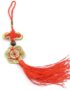 Le nœud Chinois lotus rouge avec 8 Pièces de Monnaie