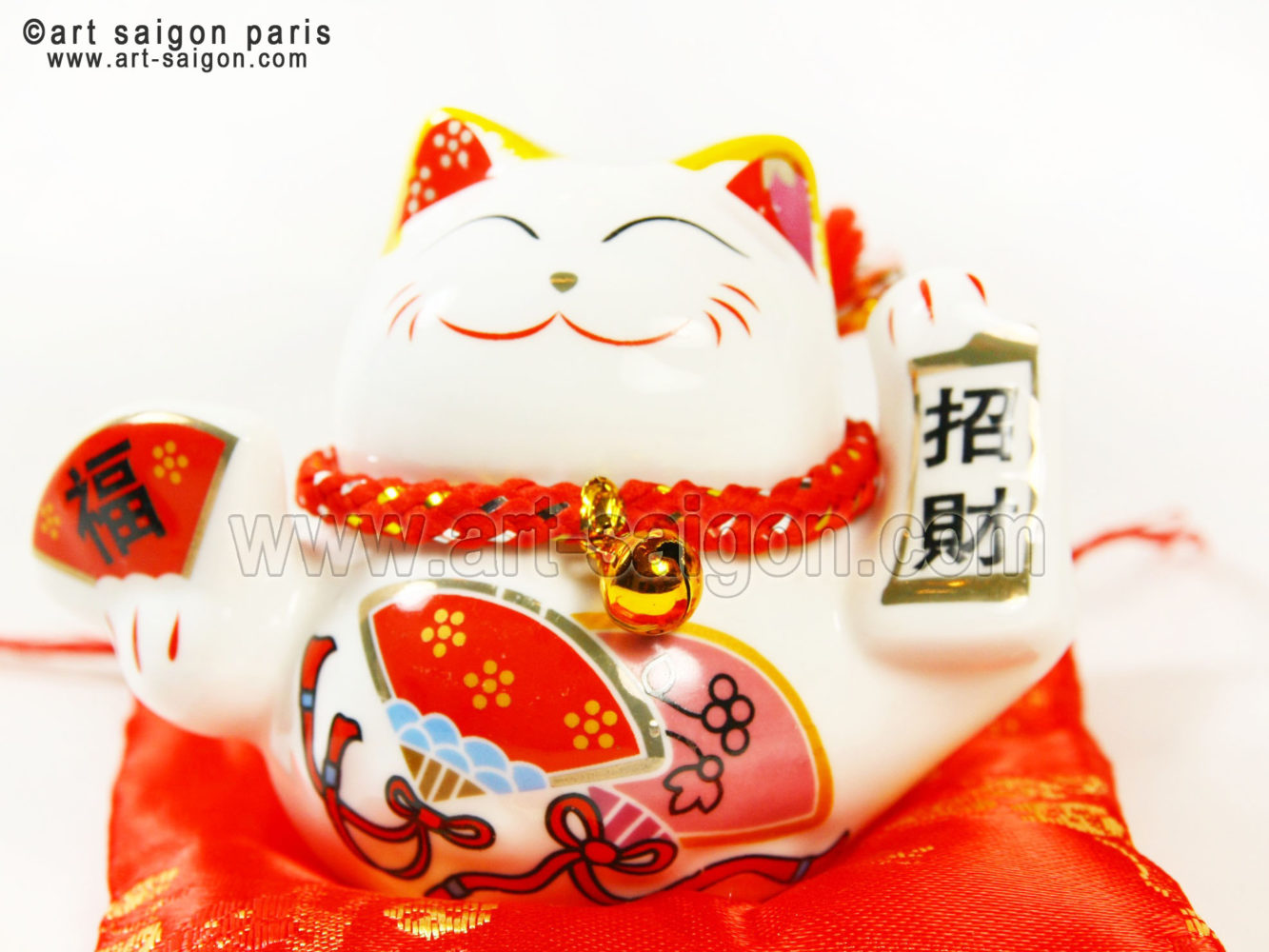 Chat Porte Bonheur Chinois Tirelire Tirelire Chat Blanc