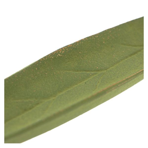 PORTE ENCENS FEUILLE VERTE DORÉE EN FONTE JAPONAISE (réf. PEFEUILGLG) – Image 3