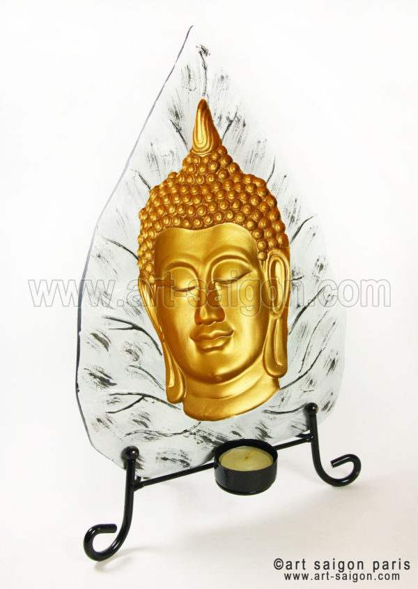 Visage du Bouddha Gautama en relief 3D (H33,5cm) (réf. NY1348900B) – Image 5