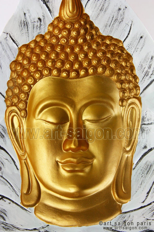 Visage du Bouddha Gautama en relief 3D (H33,5cm) (réf. NY1348900B) – Image 3