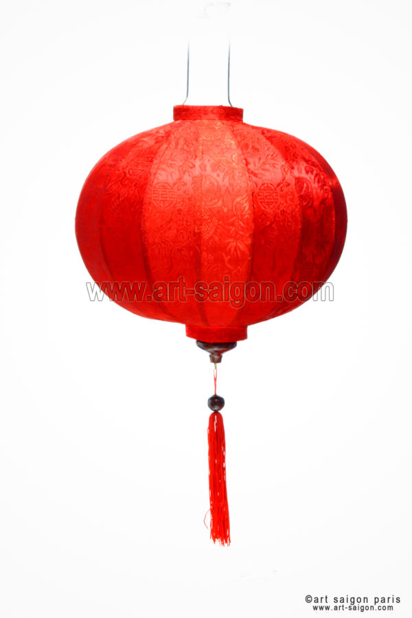 lampion lanterne rouge soie bambou hoi an vietnam asiatique art-saigon
