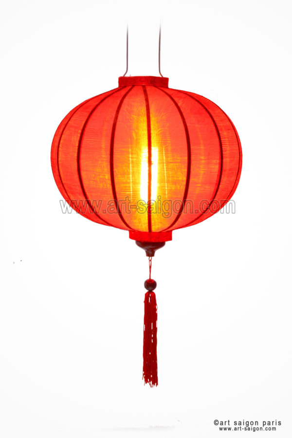 lampion lanterne rouge soie bambou hoi an vietnam asiatique art-saigon