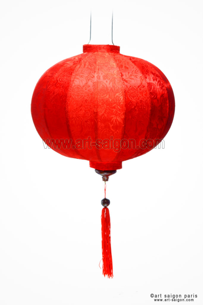 lampion lanterne rouge soie bambou hoi an vietnam asiatique art-saigon