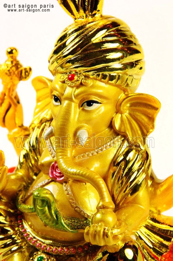 Ganesh couleur dorée (H17,5cm)(réf. CZ8594-1) – Image 5