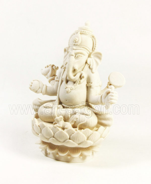 Ganesh blanc (H10cm) - Feng Shui (réf. I8639-2) – Image 2
