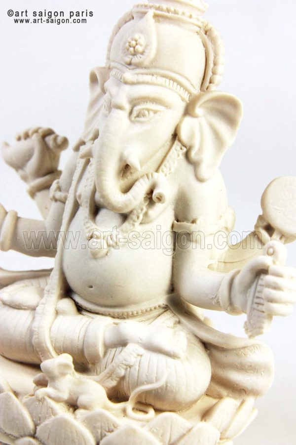 Ganesh blanc (H10cm) - Feng Shui (réf. I8639-2) – Image 5