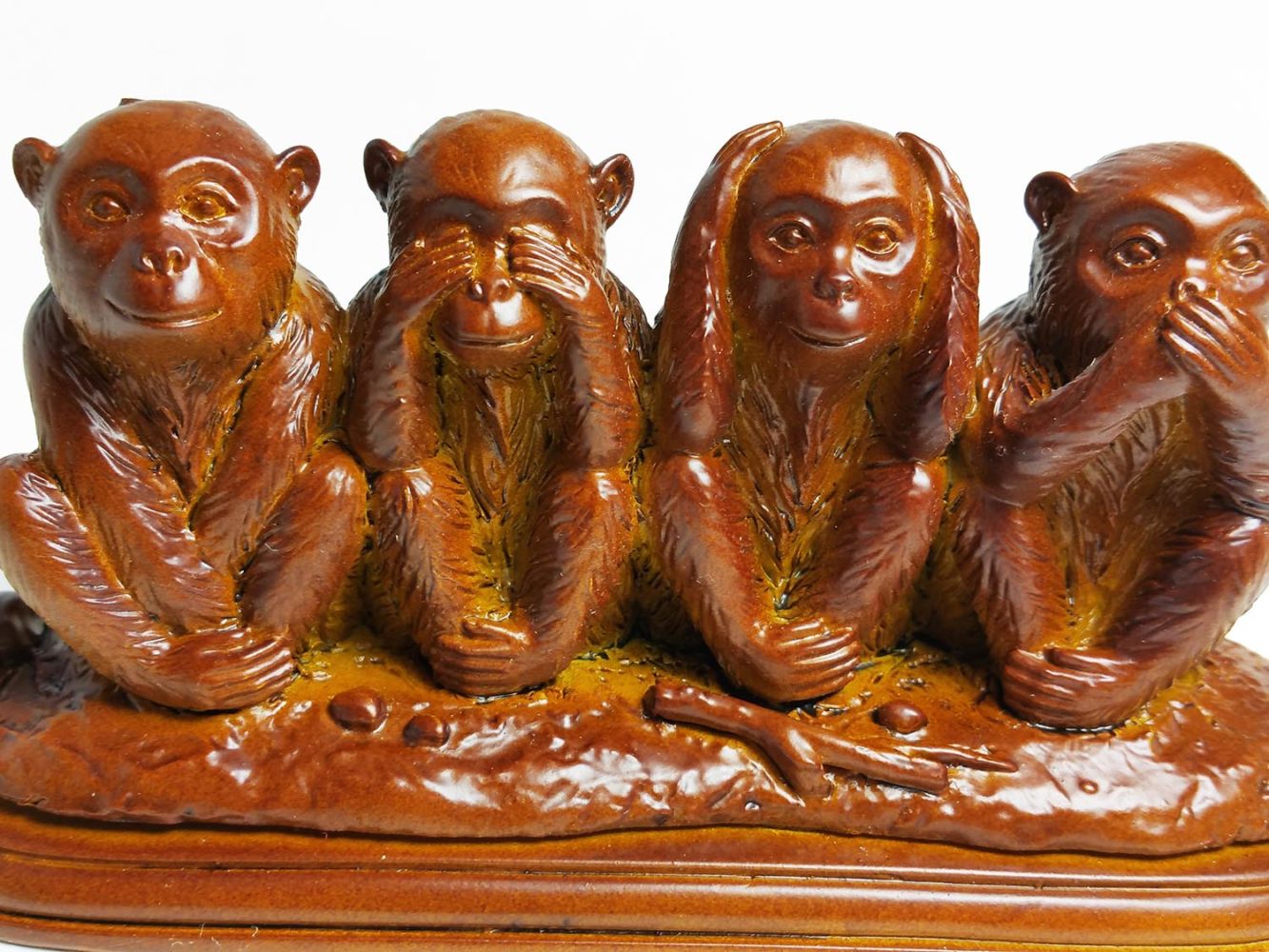 Singe De La Sagesse La Foir'fouille 4 Singes de la sagesse (H7cm) (réf. N4-171854) - Art Saigon - Feng shui