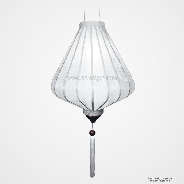 Lampion Asiatique en Soie Rouge de la ville de Hoi An au Vietnam, Lanterne Traditionnel en Tissu, Bambou et Bois |Décoration et Artisanat Asiatique - Article vendu par la Boutique Art-saigon.com