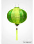 Lampion en Soie Vert de la ville de Hoi An au Vietnam, Lanterne Asiatique en Tissu, Bambou et Bois. Article vendu par la Boutique Art-saigon.com