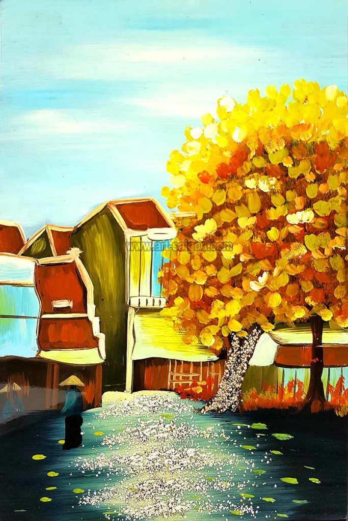 tableau en bois laque artisanat vietnam art-saigon