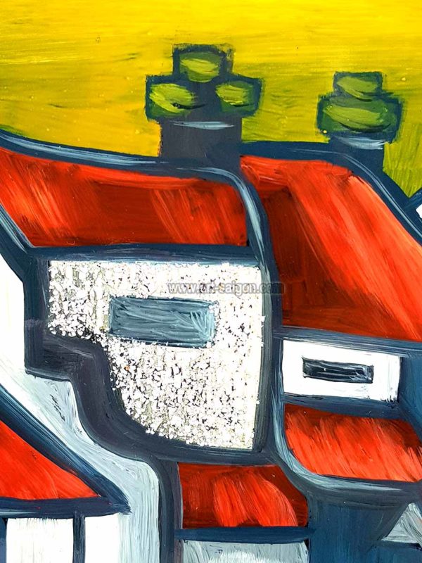 Paysage du Vietnam - Tableau Bois Laqué Peint 20x30cm (réf. S04-152455) – Image 3