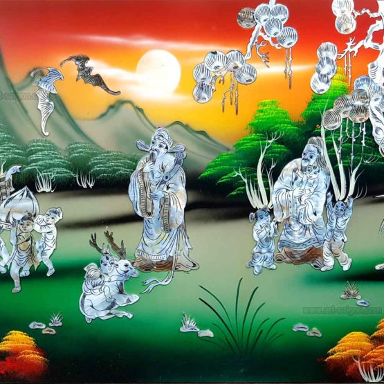 tableau bois laque art-saigon vietnam