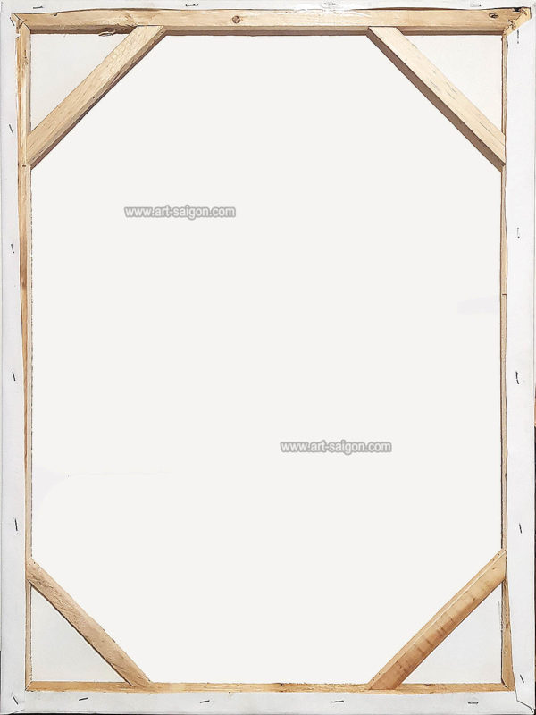 Visage de Bouddha - Peinture à l'huile (80 x 60cm)(réf. S01-145006) – Image 6