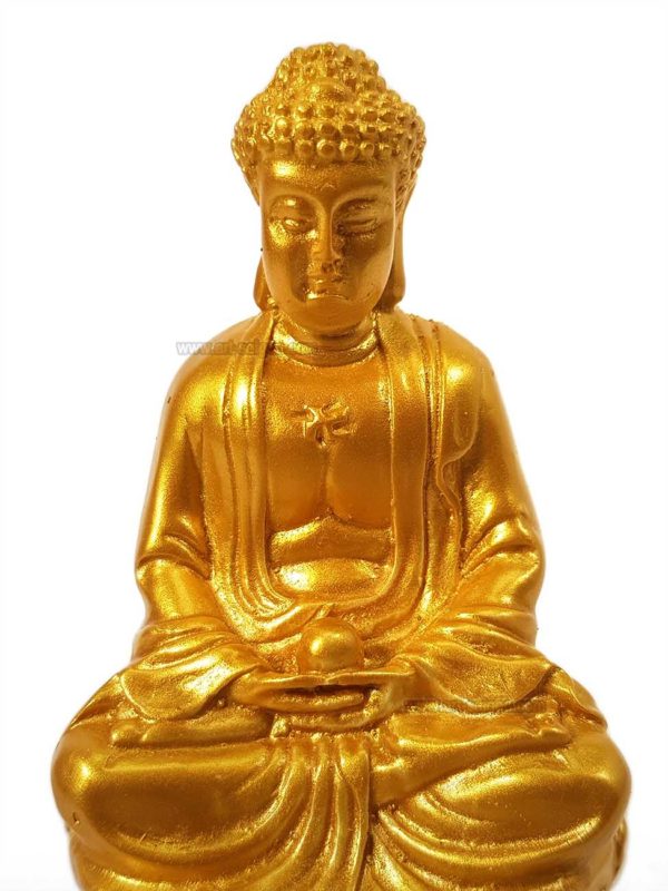 Bouddha Gautama en méditation doré (H10,5cm) (réf. S11-182452) – Image 2