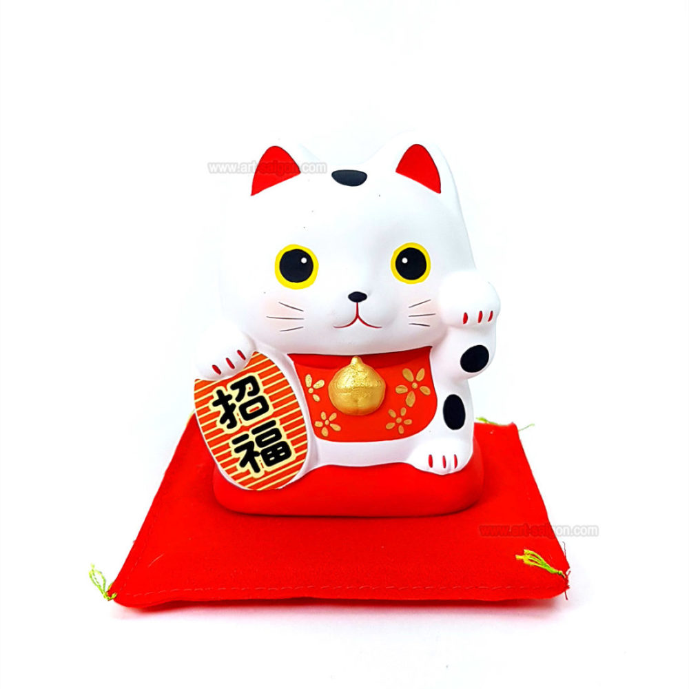 Maneki Neko Tirelire Chat Japonais Porte Bonheur Art Saigon Feng Shui