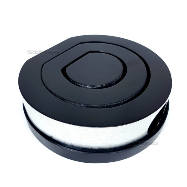 Ensemble de 3 Bougeoirs Rond Laqué Argenté (réf. S22-161454) – Image 4