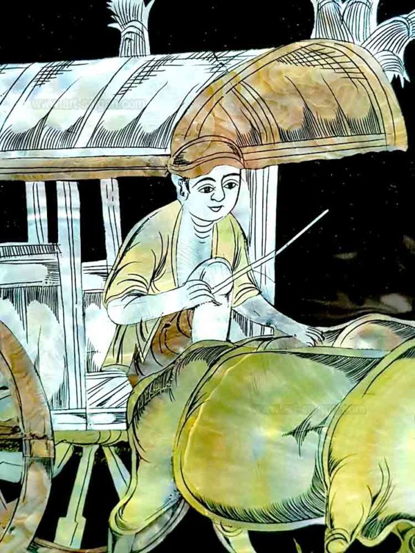 tableau en bois laqué en nacre artisanat du vietnam art-saigon