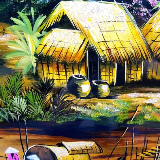 tableau en bois laqué doré artisanat du vietnam art-saigon