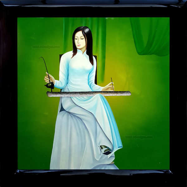 femme vietnamienne tableau en bois laqué artisanat du vietnam par art saigon