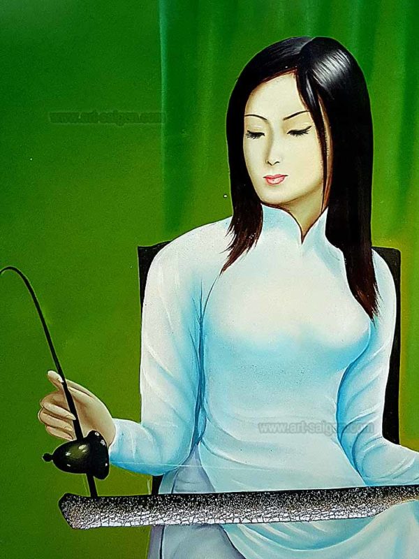 femme vietnamienne tableau en bois laqué artisanat du vietnam par art saigon