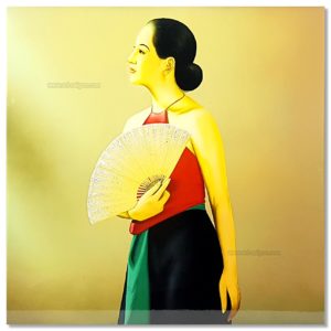 Femme vietnamienne Tableau en bois Laqué Peint artisanat du Vietnam art-saigon