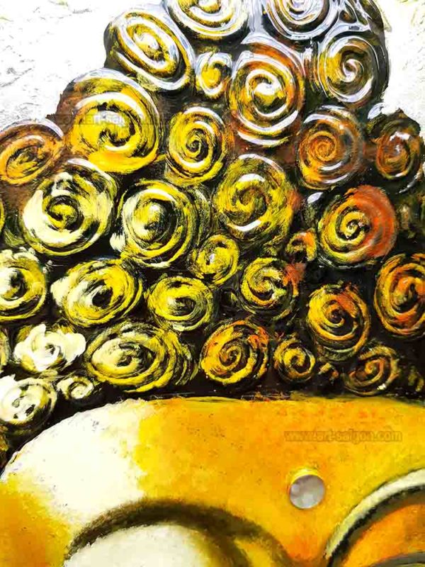 tableau en bois laqué bouddha gautama artisanat du vietnam par art saigon