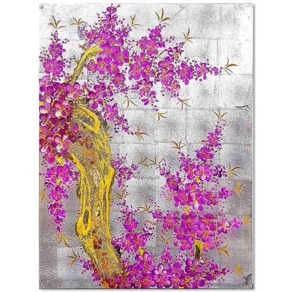 Fleur de prunier tableau en bois laqué artisanat traditionnel du Vietnam par Art Saigon