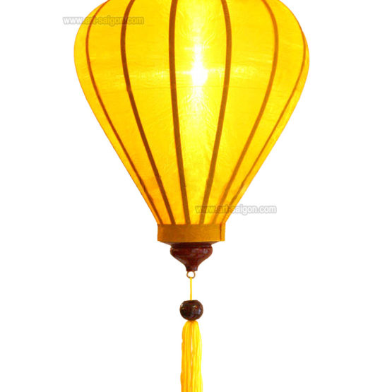 Lampion en soie jaune de Hoi An Vietnam par Art Saigon