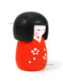 Kokeshi Rouge en terre cuite - Poupée Japonaise par art-saigon.com