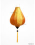 Lampion Traditionnel en Soie Orange de la ville de Hoi An au Vietnam, Lanterne Asiatique en Tissu, Bambou et Bois |Décoration et Artisanat Asiatique - Article vendu par la Boutique Art-saigon.com