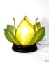 Lampe de chevet Fleur de Lotus en soie vert, fabrication artisanale à Hoi An au Vietnam. Article vendu par la Boutique Art-saigon.com