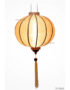 Lampion Traditionnel en Soie Beige de la ville de Hoi An au Vietnam, Lanterne Asiatique en Tissu, Bambou et Bois |Décoration et Artisanat Asiatique - Article vendu par la Boutique Art-saigon.com