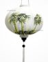 Lampion en Tissu de Lin de la ville de Hoi An au Vietnam peint à la main. Motif Bambou. Lanterne Asiatique en Tissu, Bambou et Bois. Article vendu par la Boutique Art-saigon.com