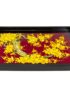 Plateau en Bois Laqué Rouge, Motif Fleurs de Cerisier Jaunes. Décoration et Artisanat du Vietnam. Article vendu par la Boutique Art-saigon.com
